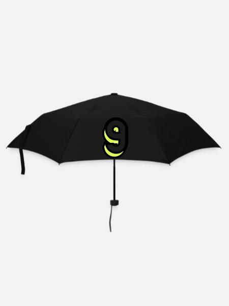 9. 9 JAHRE. 9. JAHRESTAG. GEBURTSTAG 9 JAHRE - Regenschirm (klein) - Schwarz