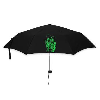 skull skeleton death halloween horror black dead - Umbrella (small) - black - Front