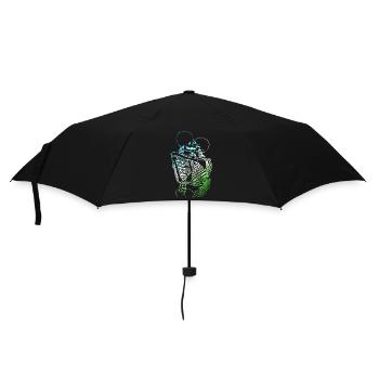 skull skeleton death halloween horror black dead - Umbrella (small) - black - Front