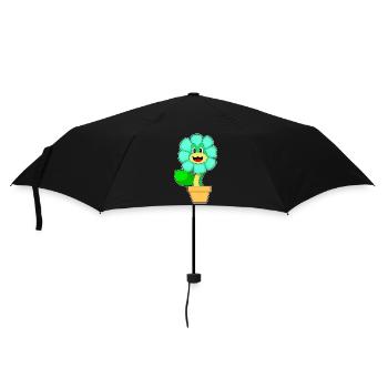 Schlange Blume - Regenschirm (klein) - Schwarz - Vorne