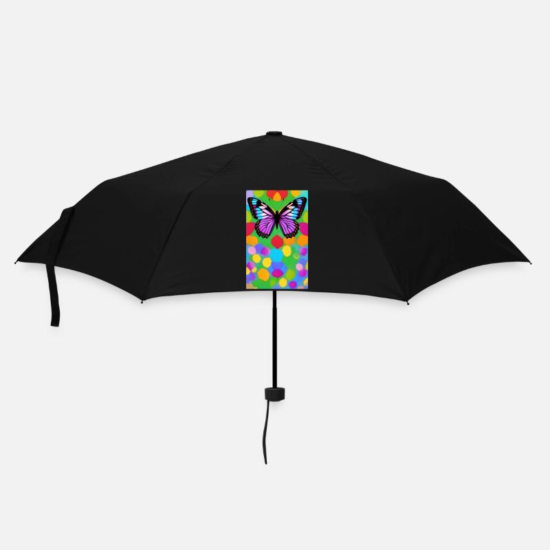 Papillon multicolor sublime - Parapluie standard - noir