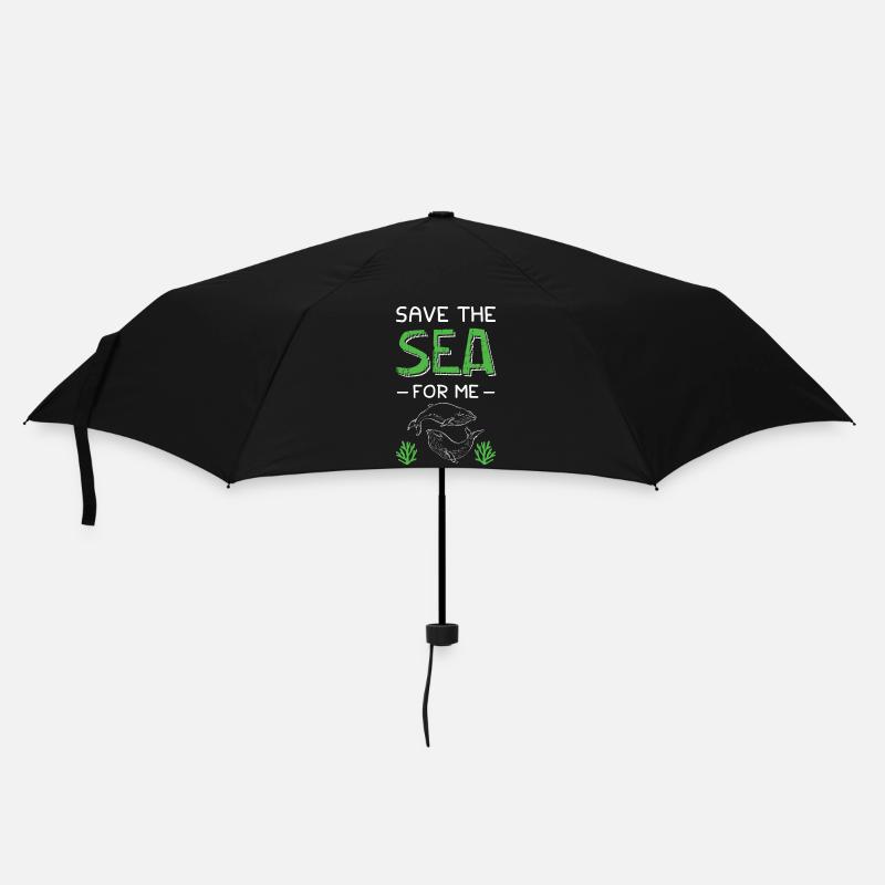 save the sea - Umbrella (small) - black