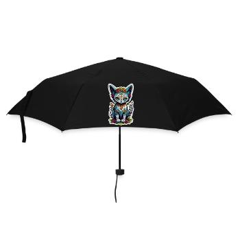 chat mexique - dia de los muertos - Parapluie standard - noir - Devant