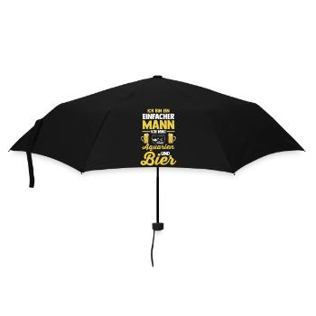 Bier Aquarium Fische Aquaristik - Regenschirm (klein) - Schwarz - Vorne