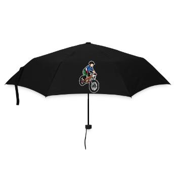Funny Mountain Bike Boy - Umbrella (small) - black - Front