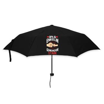 Opa Großvater Familie Enkelin Geschenk - Regenschirm (klein) - Schwarz - Vorne