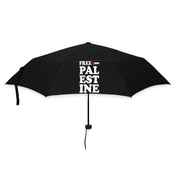 Free palestine - Regenschirm (klein) - Schwarz - Vorne