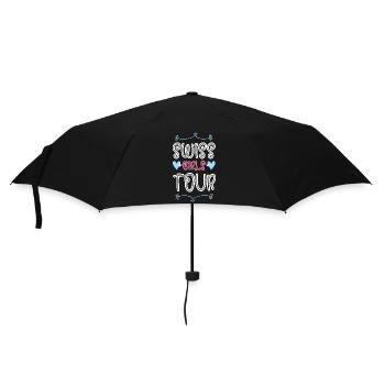 Schweiz Girls Tour Herz - Regenschirm (klein) - Schwarz - Vorne