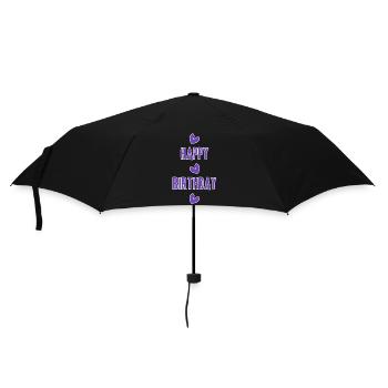 JOYEUX ANNIVERSAIRE. HAPPY BIRTHDAY. ANNIVERSAIRE. - Parapluie standard - noir - Devant