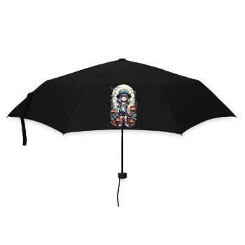 Aventure psychédélique Anime Forêt Champignon Design - Parapluie standard - noir - Devant