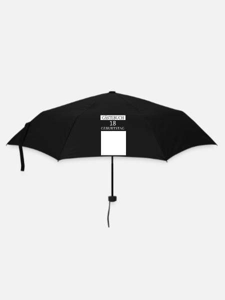 Gästebuch 18. Geburtstag - Regenschirm (klein) - Schwarz