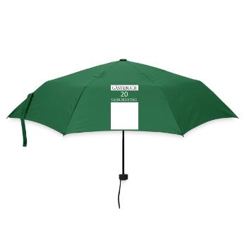 Gästebuch 20. Geburtstag Unterschrift T-shirt - Regenschirm (klein) - Flaschengrün - Vorne