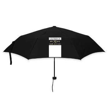Guestbook 70th Birthday Signature T-shirt - Umbrella (small) - black - Front