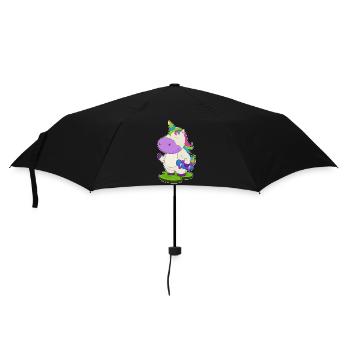 Unicorn Skater Skateboard Sport - Umbrella (small) - black - Front