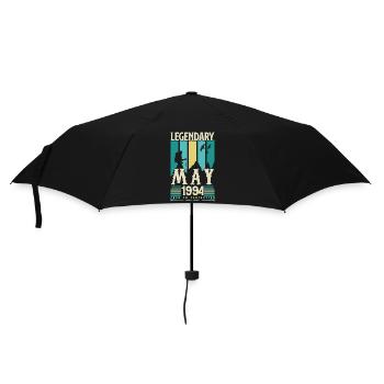 Mai 1994 Jubiläumsgeschenk, Jahrgang Mai 1994. - Regenschirm (klein) - Schwarz - Vorne