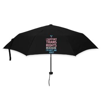 Je soutiens les droits des trans - Parapluie standard - noir - Devant