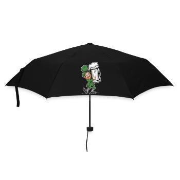 Beer-loving leprechaun (Irish leprechaun) - Umbrella (small) - black - Front