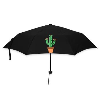 Kaktus - Regenschirm (klein) - Schwarz - Vorne