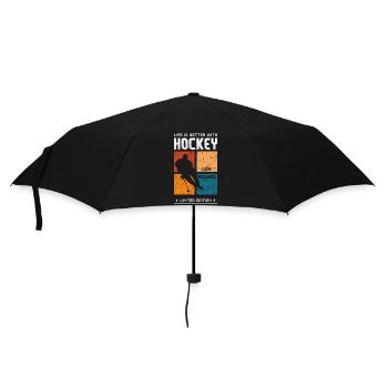 La vie est meilleure avec le hockey - Parapluie standard - noir - Devant