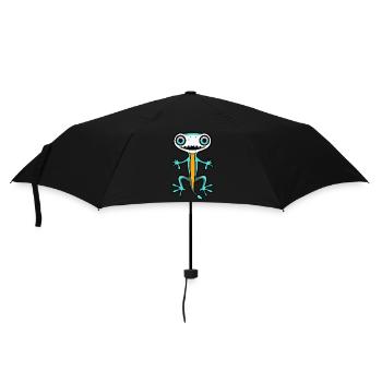 Echse Halloween Tier - Regenschirm (klein) - Schwarz - Vorne