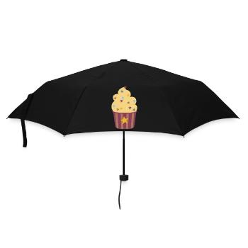 Icecream Stern Streifen Cupcake Xmas Eis Muffin - Regenschirm (klein) - Schwarz - Vorne