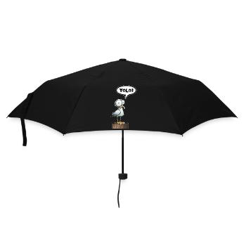 Seagull Speech Bubble Yolo - Umbrella (small) - black - Front