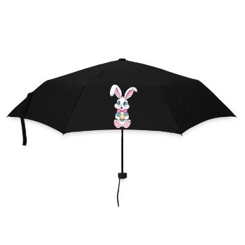 Easter bunny with Easter eggs - Umbrella (small) - black - Front