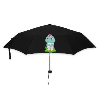 Frosch Krankenschwester  - Regenschirm (klein) - Schwarz - Vorne