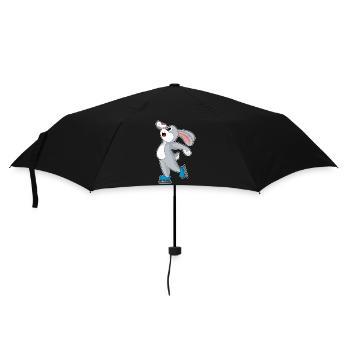 Hase Eislaufen Schlittschuhe Wintersport - Umbrella (small) - black - Front