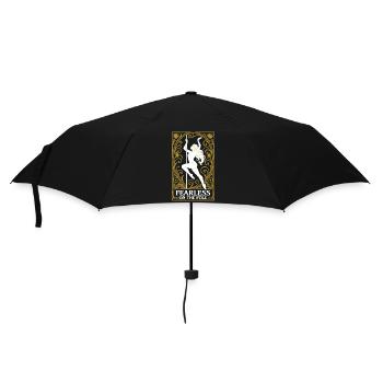 Abstrakte Pole Dance Frau im edlen Jugendstil - Regenschirm (klein) - Schwarz - Vorne