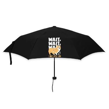 Warte Auf Mich, Ich Habe Kleine Beine - Regenschirm (klein) - Schwarz - Vorne