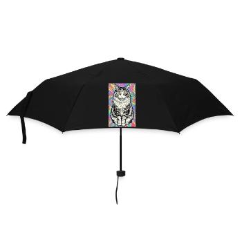 cat - Umbrella (small) - black - Front