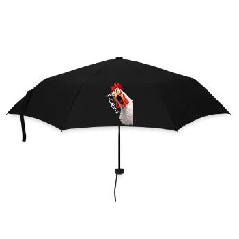 F-Caw-F Chicken Adult Humor Funny Rooster Fcawf - Regenschirm (klein) - Schwarz - Vorne