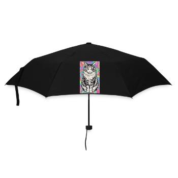 cat - Umbrella (small) - black - Front