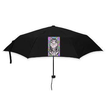 cat - Umbrella (small) - black - Front