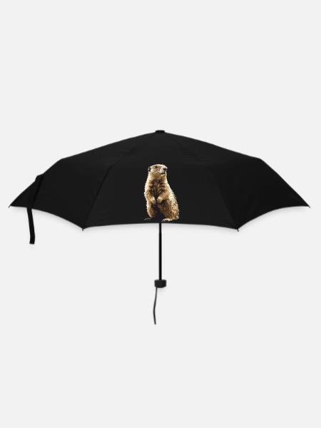 Murmeltiere Murmeltier - Regenschirm (klein) - Schwarz