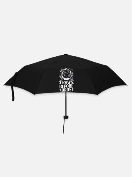 Krähen über Mond – Bro-Code - Regenschirm (klein) - Schwarz