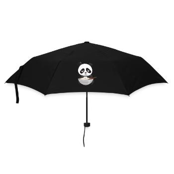 Panda aux baguettes et riz, asiatique - Parapluie standard - noir - Devant