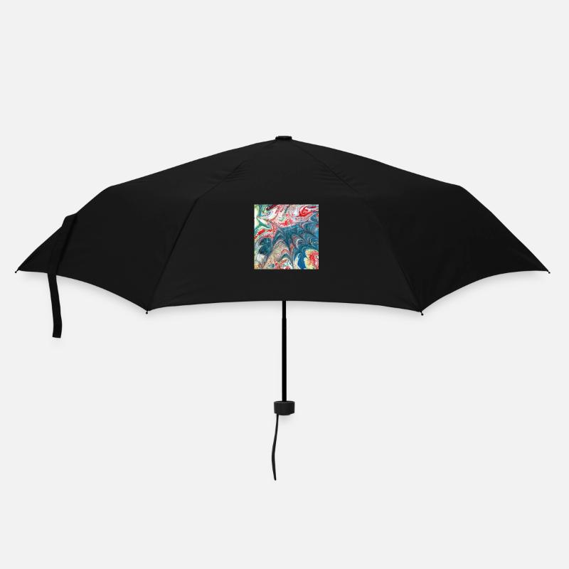 Farbverlauf rot blau - Regenschirm (klein) - Schwarz