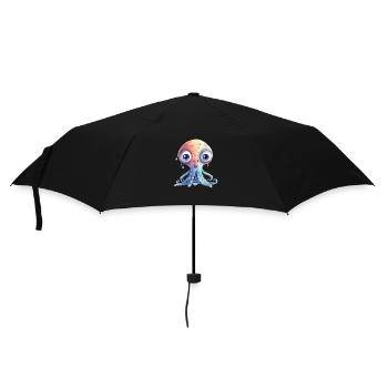 Octopus Illustration Kids - Umbrella (small) - black - Front
