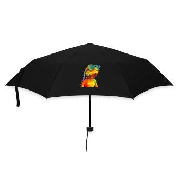 Stein die Eidechse - Regenschirm (klein) - Schwarz - Vorne