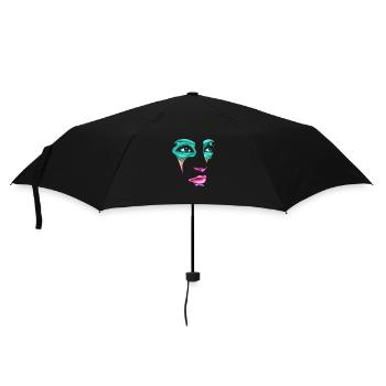 Belle femme peinture art visage femme colorée - Parapluie standard - noir - Devant