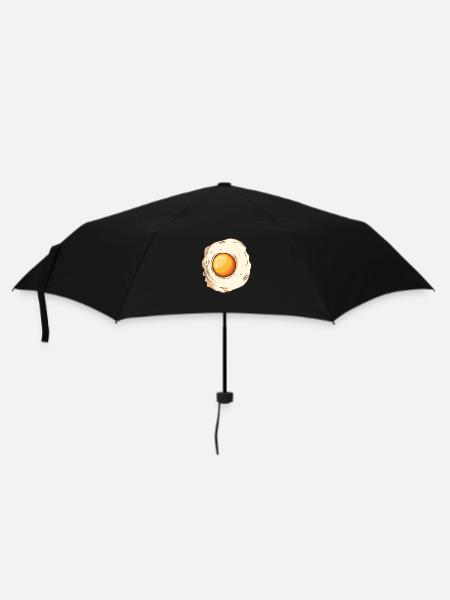 oeuf oeufs plat dessin 2 W - Parapluie standard - noir