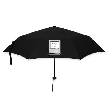 Computer Classic - alter Computer - Regenschirm (klein) - Schwarz - Vorne