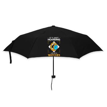 Uhr Uhrenmacher - Regenschirm (klein) - Schwarz - Vorne