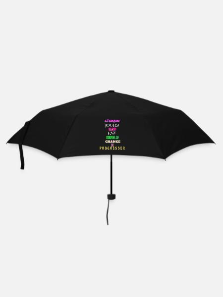 CHAQUE JOURS EST UNE NOUVELLE CHANCE DE PROGRESSER - Parapluie standard - noir