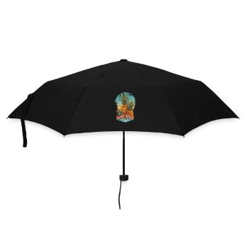 Ananas-Sonnenbrille Obst Retro-Stil für - Regenschirm (klein) - Schwarz - Vorne