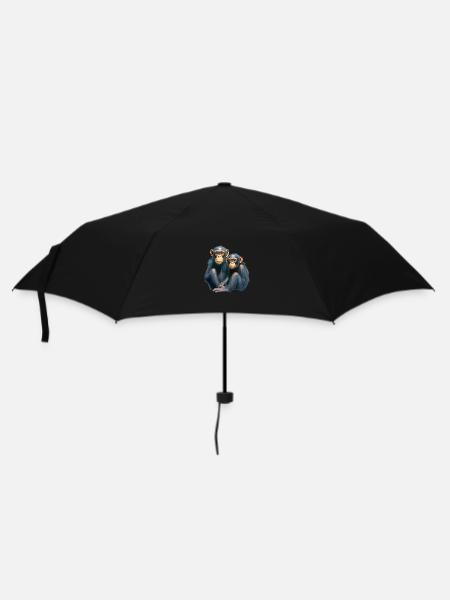 Niedlicher Affe für Kinder für Kinder - Regenschirm (klein) - Schwarz