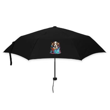 Beagle Niedlicher Hund Farbeimer - Regenschirm (klein) - Schwarz - Vorne