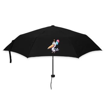Pelikan Vogel Geburtstag Baby - Regenschirm (klein) - Schwarz - Vorne